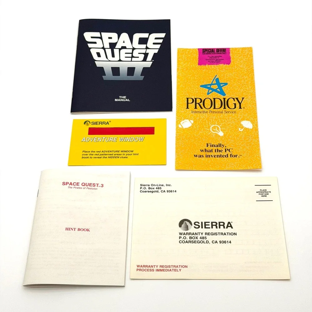 Space Quest III Pirates of Pestulon PC Game 1989 Vintage Big Box 5.25 Disk
